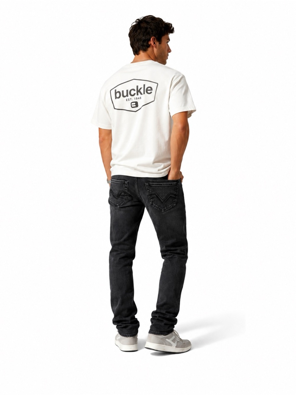 BUCKLE Salvage Co Black Slim Straight Jeans